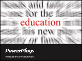  Power Point Template of - Blurred text with a focus on education - Royalty Free PPT