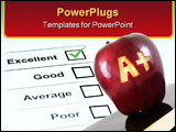  Power Point Template of - An apple with A plus carved into it symbolizing success. - Royalty Free PPT