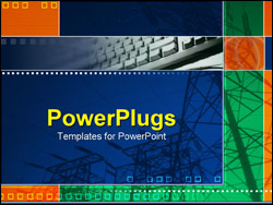  Power Point Template of - Electric poles - Royalty Free PPT