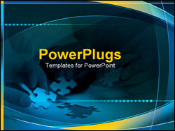  Power Point Template of - puzzle being put together - Royalty Free PPT