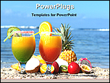  Power Point Template of - glasses with fruits and juice - Royalty Free PPT