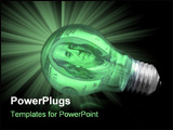  Power Point Template of - concept of financial idea - light bulb - Royalty Free PPT