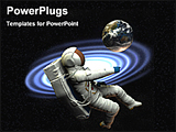  Power Point Template of - astronaut in space viewing earth - Royalty Free PPT