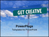  Power Point Template of - sign that reads Get Creative - Royalty Free PPT