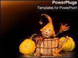  Power Point Template of - Cheerful little Halloween creature. - Royalty Free PPT