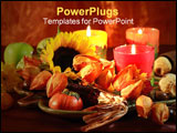  Power Point Template of - Still life for autumn and Thanksgiving in warm tones - Royalty Free PPT