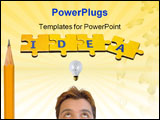  Power Point Template of - the word idea built from the puzzle pieces with pencil. - Royalty Free PPT