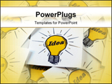  Power Point Template of - Closeup of Idea Cards - Royalty Free PPT