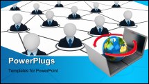  Power Point Template of - Illustration of a complex network of people - Royalty Free PPT