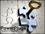  Power Point Template of - Key unlocking puzzle - Royalty Free PPT