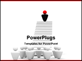  Power Point Template of - leader on a tribune - Royalty Free PPT