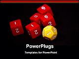  Power Point Template of - yellow dice with red dices - Royalty Free PPT
