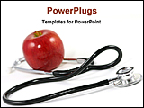  Power Point Template of - image of a apple and stethoscope - Royalty Free PPT