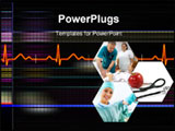  Power Point Template of - Cardiogram background - Royalty Free PPT