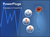  Power Point Template of - illustration of a human brain. room for text on both side - Royalty Free PPT