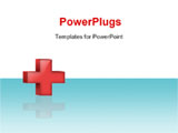  Power Point Template of - 3d glossy red cross sign in white background - Royalty Free PPT