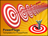  Power Point Template of - Very beautiful three-dimensional illustration figure. Target. 3d - Royalty Free PPT