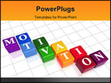  Power Point Template of - 3d colour boxes with text - motivation word - Royalty Free PPT