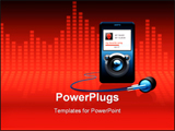  Power Point Template of - an mp3 player with headphones vector image - Royalty Free PPT