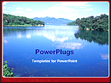  Power Point Template of - a view of lake and mountain - Royalty Free PPT
