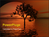  Power Point Template of - A romantic rising of the moon - Royalty Free PPT