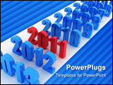 Power Point Template of - Illustration of numbers of new 2011 on a white background - Royalty Free PPT