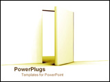  Power Point Template of - Open door with golden light. - Royalty Free PPT