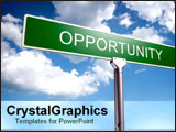  Power Point Template of - Sign of opportunity over blue skies. - Royalty Free PPT