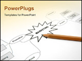  Power Point Template of - photo showing pencil with a printout of a marketing strategy - Royalty Free PPT