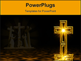  Power Point Template of - yellow cross - Royalty Free PPT