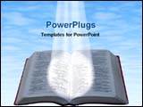  Power Point Template of - falling spotlight on a bible - Royalty Free PPT