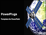  Power Point Template of - a satellite moving around world - Royalty Free PPT