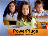  Power Point Template of - Young girl in school - Royalty Free PPT