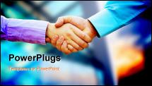  Power Point Template of - Shaking hands of two business people - Royalty Free PPT