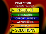  Power Point Template of - Illustration of a set of project management buttons illustrating SWOT analysis. - Royalty Free PPT