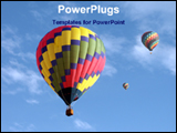  Power Point Template of - hot air baloons in sky - Royalty Free PPT