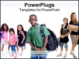  Power Point Template of - Students ready for school. - Royalty Free PPT