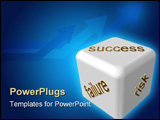  Power Point Template of - risky business dice on a white background - Royalty Free PPT