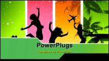  Power Point Template of - Happy Summer Break  People on holiday having fun. See my gallery for more in this series - Royalty Free PPT