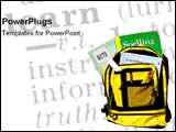  Power Point Template of - Backpack ready for school. - Royalty Free PPT