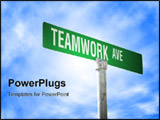  Power Point Template of - A street sign with a Teamwork theme - Royalty Free PPT