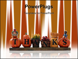  Power Point Template of - A thanksgiving decoration sign over a white background - Royalty Free PPT