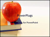  Power Point Template of -  An apple on a text book - Royalty Free PPT