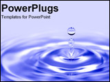  Power Point Template of - Drop of water creating ripple effect. - Royalty Free PPT