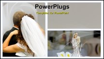  Power Point Template of - Young pair on the field after wedding - Royalty Free PPT