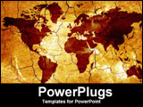  Power Point Template of - desert map of continents - Royalty Free PPT