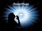  Power Point Template of - Praying woman - Royalty Free PPT